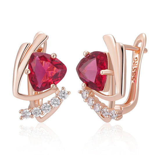 Huggies 585 Roségold – „Amethyst Glow“ - Weserjuwel